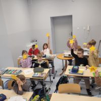 Uczniowie kl. I-III podczas warsztatów