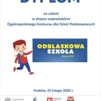 Dyplom za udział w  konkursie „Odblaskowa Szkoła 2025”